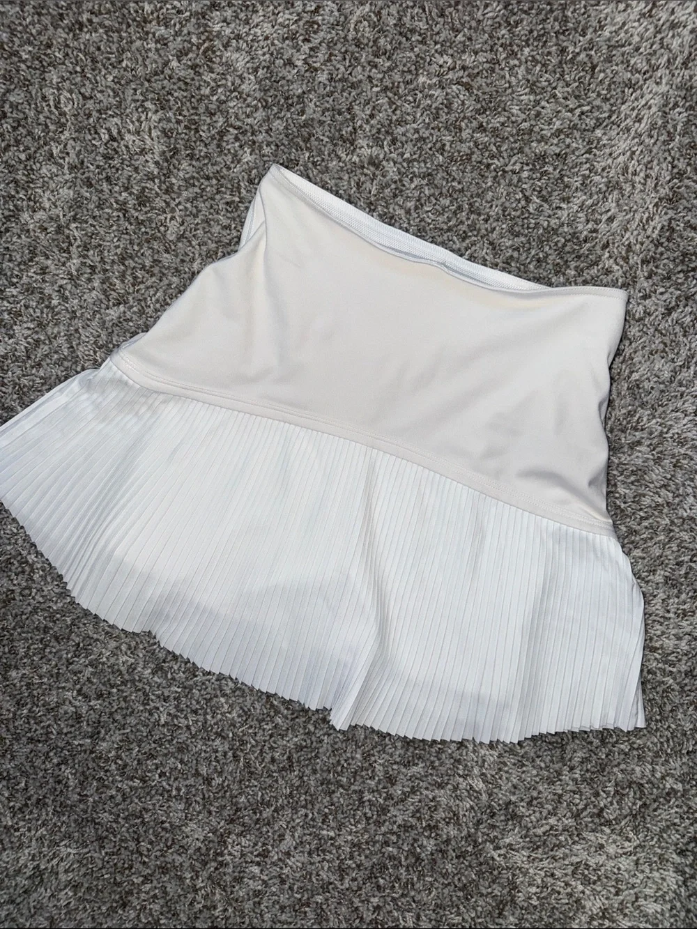 Nike White Circle Skater Skirt with Black Swoosh Accent